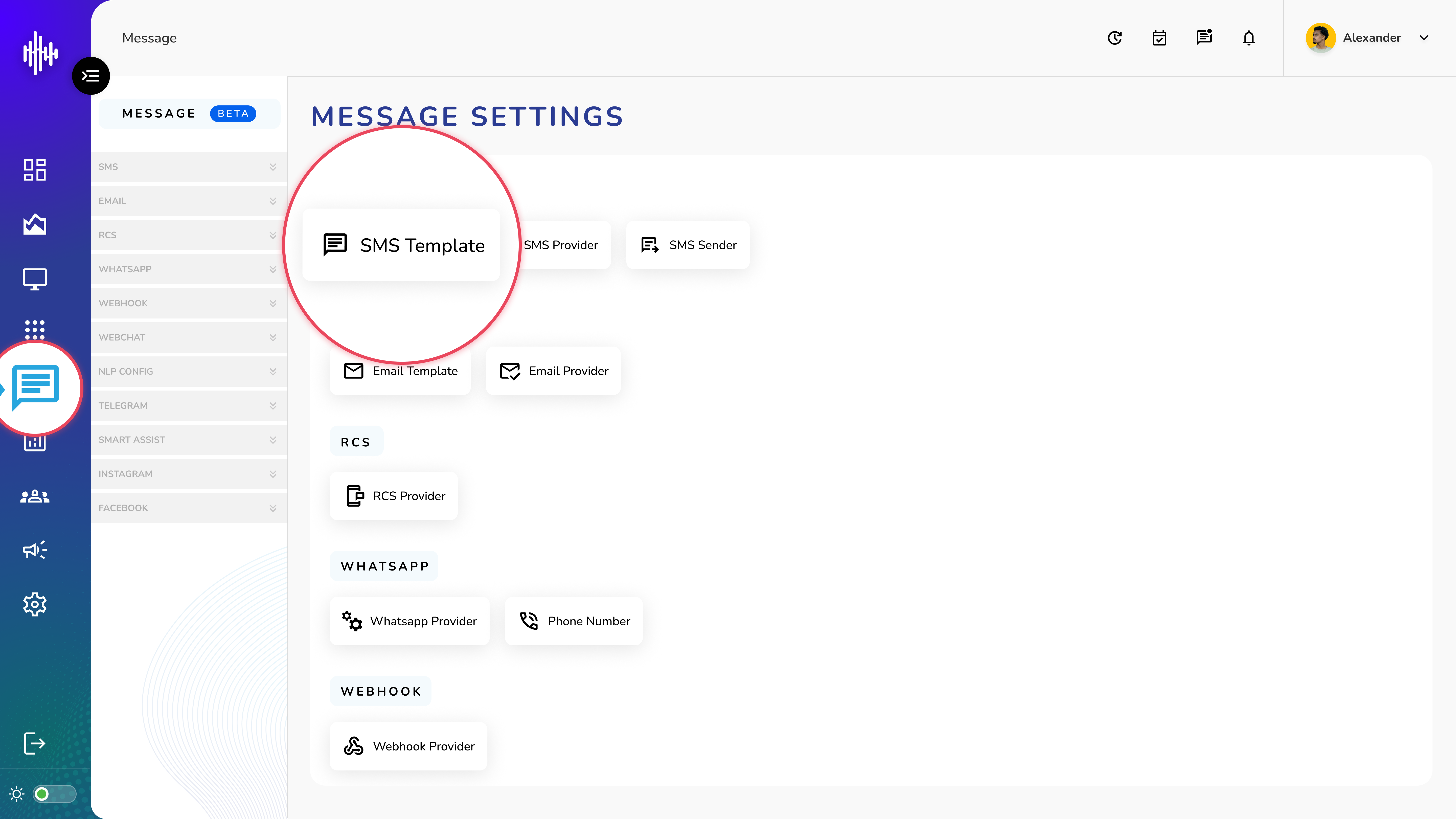 Message-SMS Template